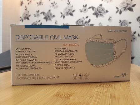 Beschermend chirurgisch mondmasker - ACTIE - nu 2de doos GRATIS!