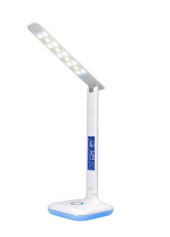 Bureaulamp met tijd, wekker -en temperatuurweergave.