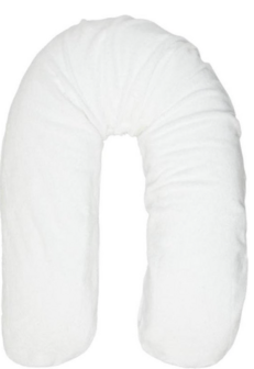 Wit badstoffenhoes voor U-Pillow