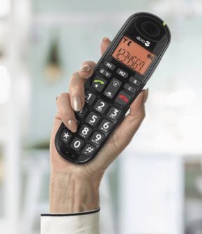 Doro draagbare telefoon enkel zwart Easy 110