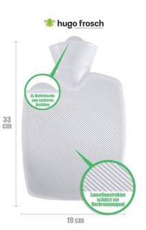 Warmtekruik met gebreide hoes.