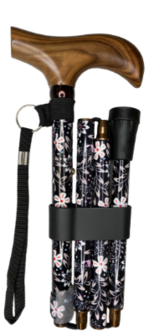 Pluviose wandelstok - opvouwbaar - houten handvat - Fantasie - Bird