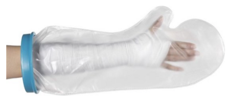 Adhome Douchehoes - Gipshoes - Halve arm - Klein - Onderarm - Hand - Pols - Elleboog - Waterdicht - Medisch siliconen