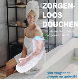 Adhome Douchehoes - Gipshoes - Arm - Groot - Heel - Boven arm - Elleboog - Pols - Waterdicht
