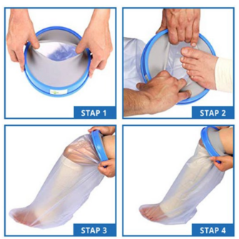 Adhome Gipshoes voor half been | Douchehoes waterdicht | Houd het gips droog | Verbandhoes