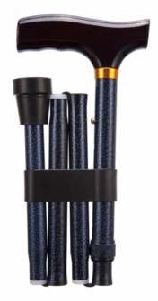 Opvouwbare wandelstok - blue ice 84 - 94 cm