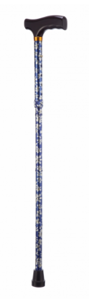 Opvouwbare wandelstok - gebloemd 74 - 84 cm