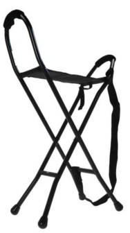 Advys Pluviose Wandelstokstoeltje Hoge Zitting Aluminium Zwart PL4B1 | 1 stuk