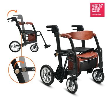 Rollator Glide 2 in 1 Moon Black. 