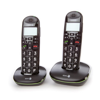 Doro PE - 100W draagbare telefoon dubbel zwart