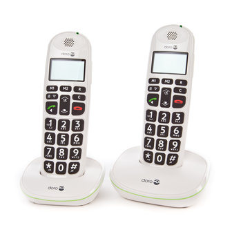 Doro PE - 100W draagbare telefoon dubbel wit