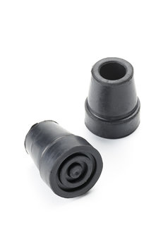 Wandelstokdop 19 mm zwart base 40mm 2st