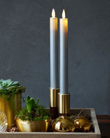 Set van twee Sirius Led-dinerkaarsen - h 25 cm