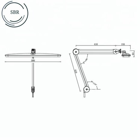 SBR Deluxe daglichtlamp, 58cm