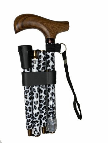 Pluviose wandelstok - opvouwbaar - houten handvat - Fantasie - Swift 