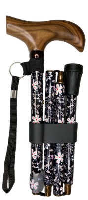 Pluviose wandelstok - opvouwbaar - houten handvat - Fantasie - Bird