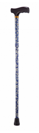 Opvouwbare wandelstok - gebloemd 74 - 84 cm