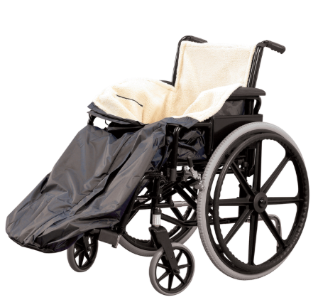Benen- en onderlichaambescherming met kunstvacht voor rolstoel standaard
