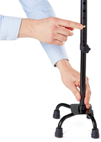 VITILITY Wandelstok Quadro vierpoot, in hoogte verstelbaar