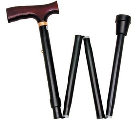 Opvouwbare wandelstok zwart 84-94cm