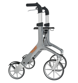 Rollator Let's Fly, in metaalkleur