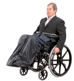 Benen- en onderlichaambescherming met kunstvacht voor rolstoel standaard