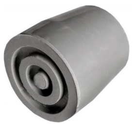 Kruk- en stokdoppen - 27 mm grijs