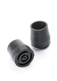 Wandelstokdop 27mm zwart base 40mm 2st